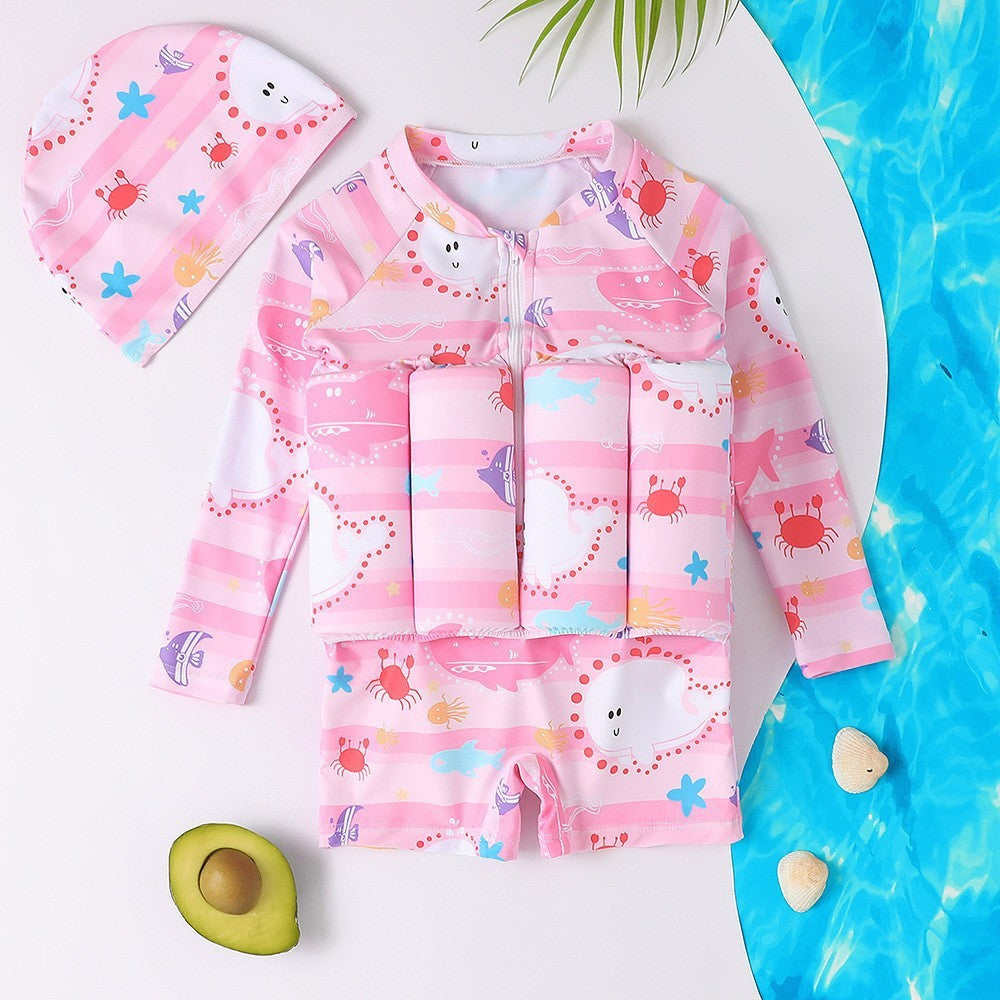 Girls' Boys' Swimsuit One-piece Buoyancy Swimsuit - Cindi Book