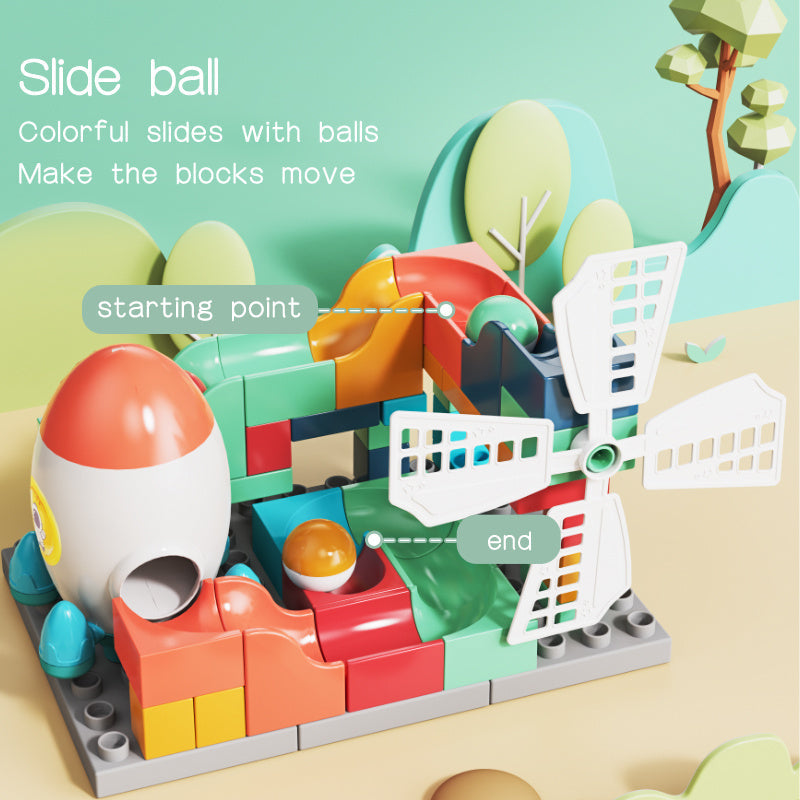Aerospace Orbital 71 Large Particle Children's Slide Assembled Building Blocks - Cindi Book