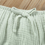 Girls' Solid Color Sling Top Hot Pants Suit - Cindi Book