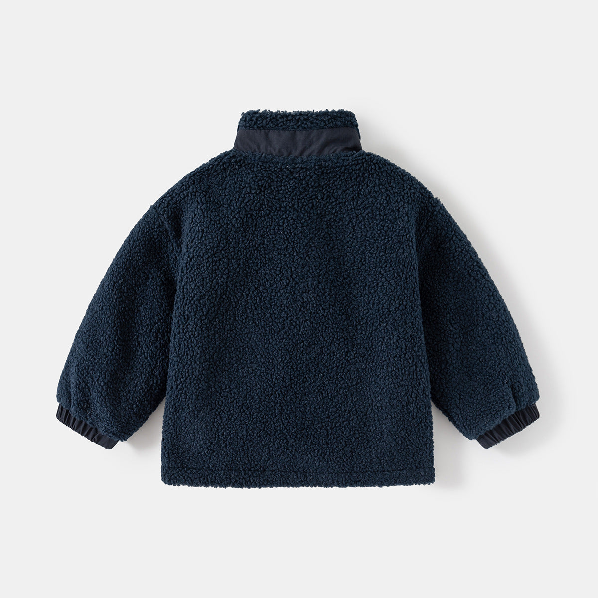 Thickened Coat Baby Fleece Stand Collar Stitching Top - Cindi Book