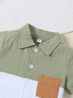Boys' Summer Cotton And Linen Casual Short-sleeved Shirt And Shorts Suit - Cindi Book