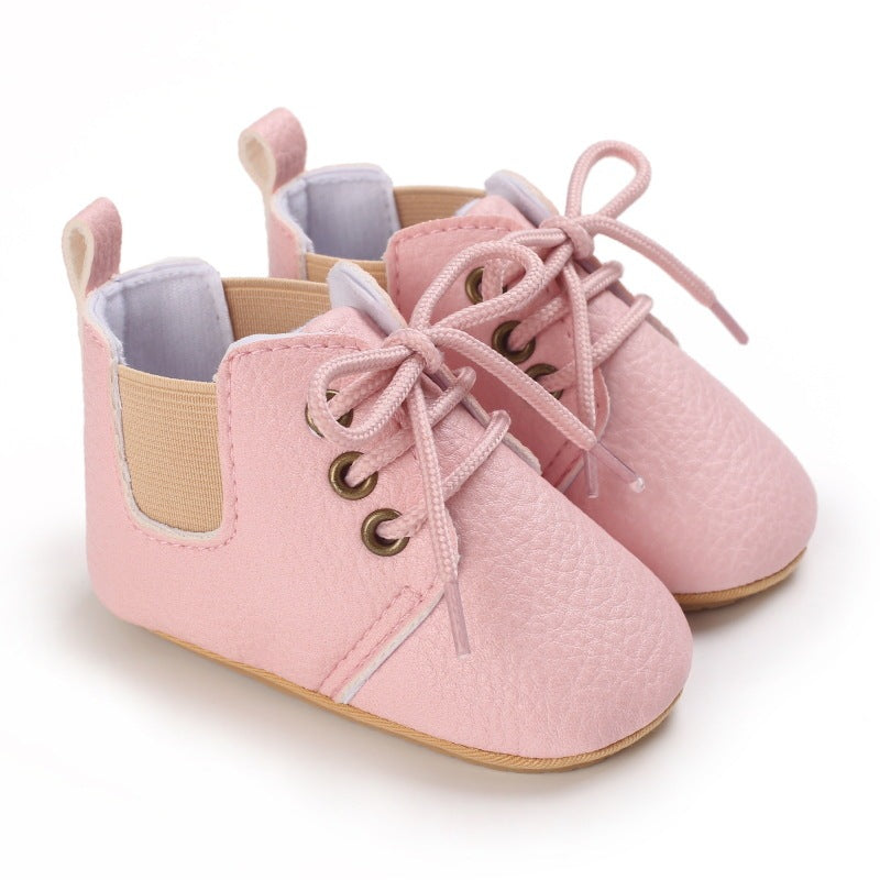 Spring And Autumn Baby Soft Bottom High-top Casual Toddler Shoes For 0-1 Years Old - Cindi Book