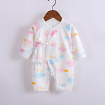 Baby's Cotton Long-sleeved Lace-up Butterfly Jumpsuit - Cindi Book