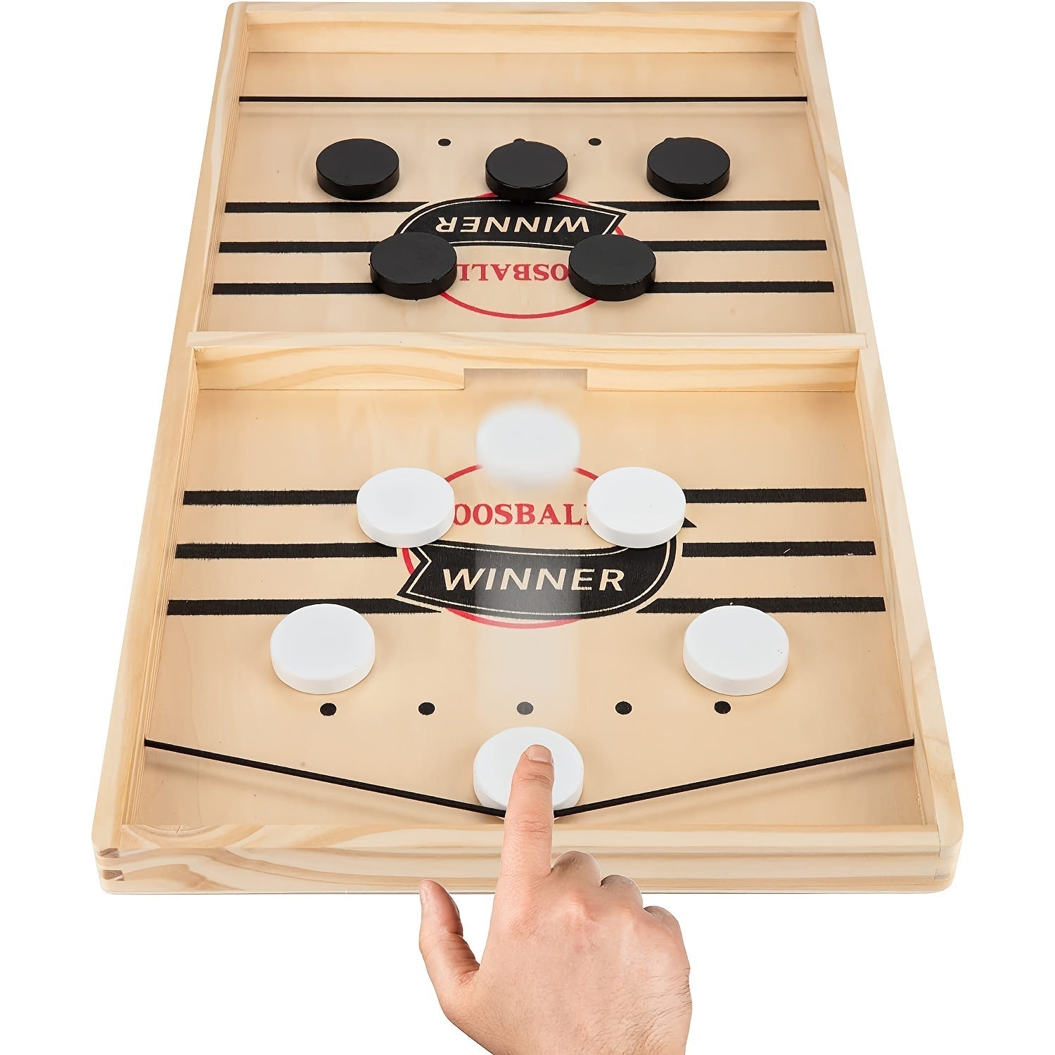 Fast Sling Puck Game,wooden Hockey Game,super Foosball Table,desktop Battle Parent-Kids Interaction Winner Slingshot Game,adults and Kids Family Game