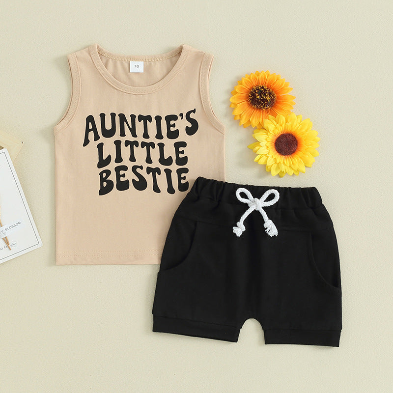 Suit Boy Letter Print Vest - Cindi Book