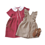 Children's Clothing Infant Cotton And Linen One-piece Shorts Strap - Cindi Book