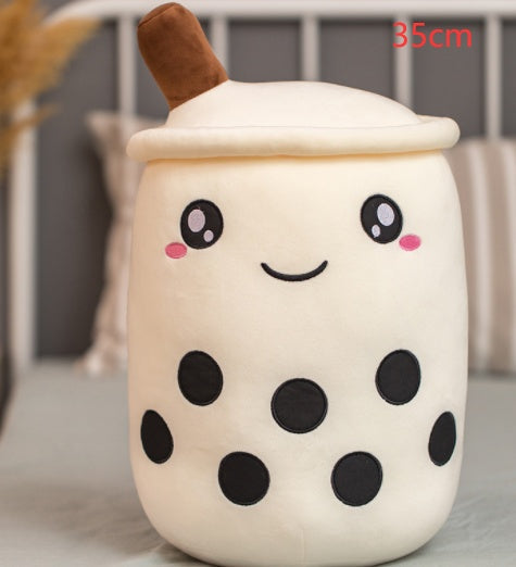 Cute Fruit Drink Plush Stuffed Soft Strawberry Milk Tea Plush Boba Tea Cup Toy Bubble Tea Pillow Cushion Kids Gift - Cindi Book