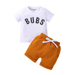 Short Sleeve Suit Boy Letter Printing - Cindi Book