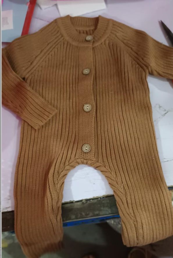Spring And Autumn Baby Long-sleeved Knitted Jumpsuit Romper - Cindi Book
