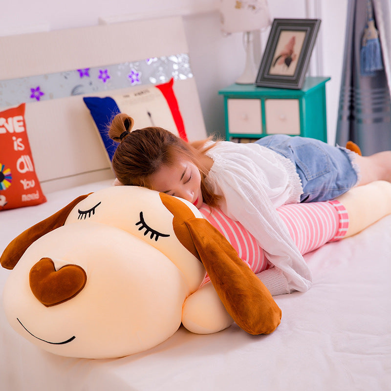Soft Striped Puffy Dog Pillow Down Cotton Doggy Doll - Cindi Book