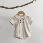 Girls' Short Sleeved Blouse Collar Jumpsuit - Cindi Book