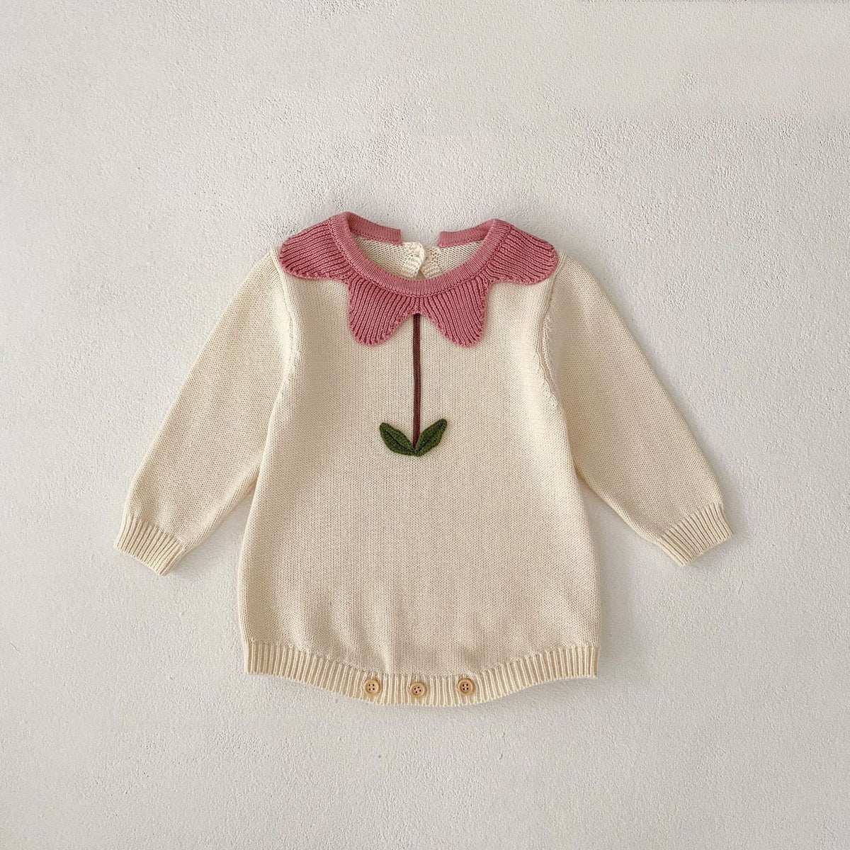 Cute Flowers Cotton Knitted Baby Sweater - Cindi Book