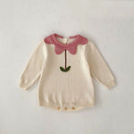 Cute Flowers Cotton Knitted Baby Sweater - Cindi Book