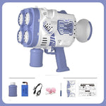 Bubble Gun Rocket Soap Bubble Machine Electric Space Launcher Continues To Produce Bubbles With LED Light - Cindi Book