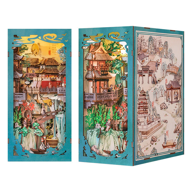 Dongpo Zhiyi Diy Wooden 3d Stereo Hand-assembled Book Stand Model Building Toy - Cindi Book