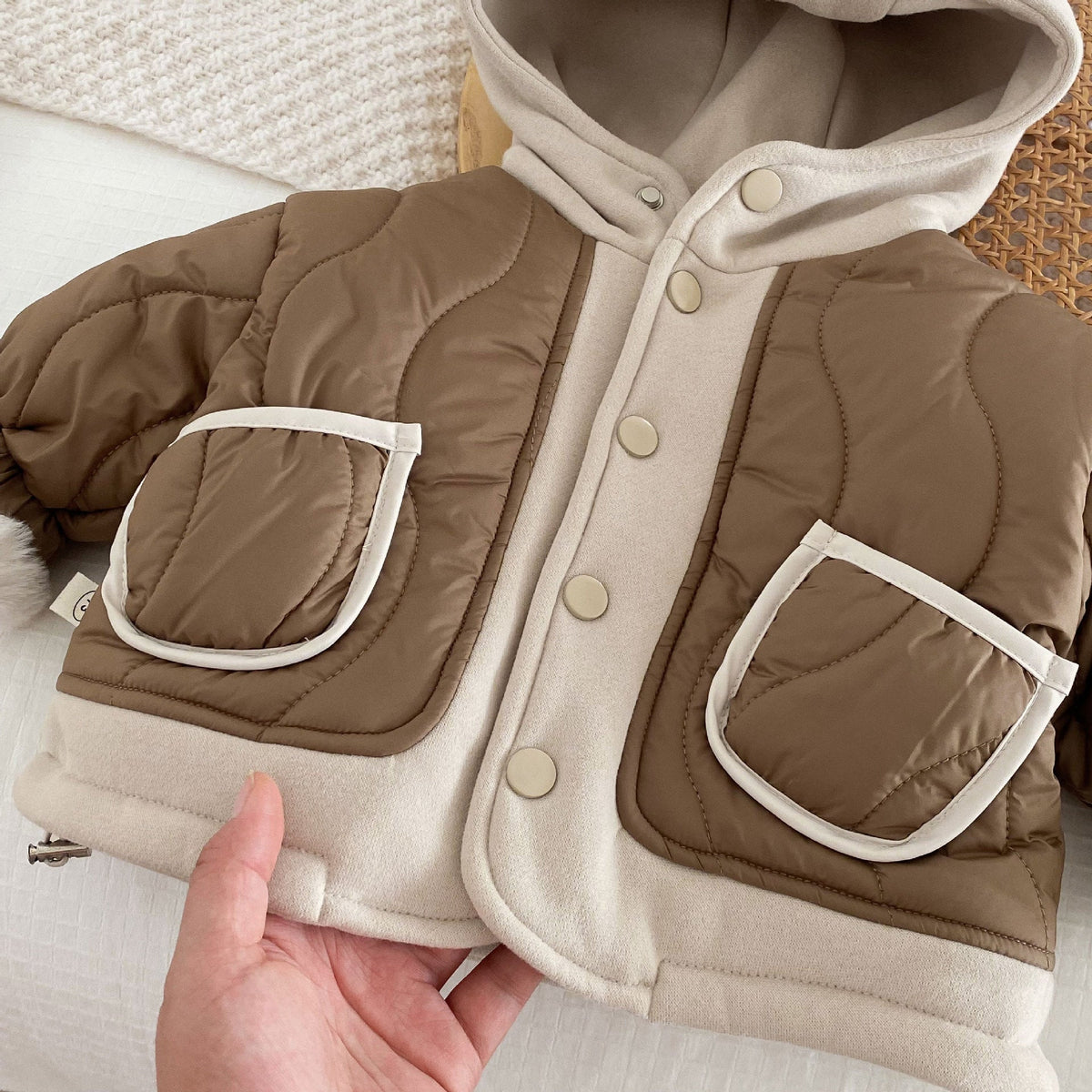 Child Clip Cotton Jacket Thick Hooded Top - Cindi Book