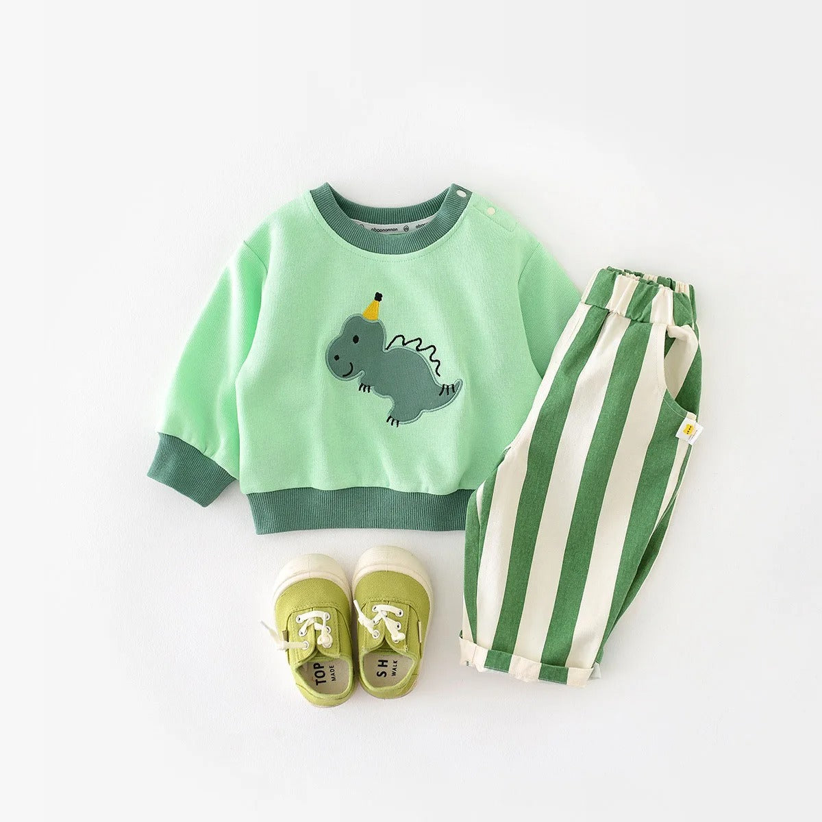 Infant Spring High Waist Color Striped Casual Trousers - Cindi Book