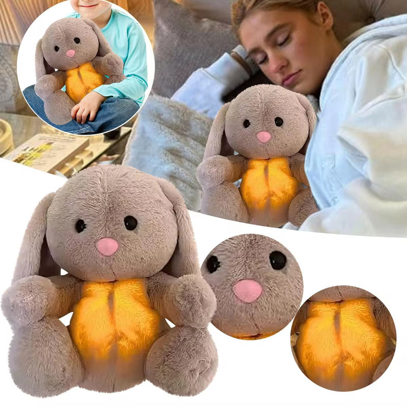 Breathing Rabbit Soothing Sensory Plush Toy With Relieve Anxiety Bunny Comforter Breathes For Newborn Conciliate Baby - Cindi Book