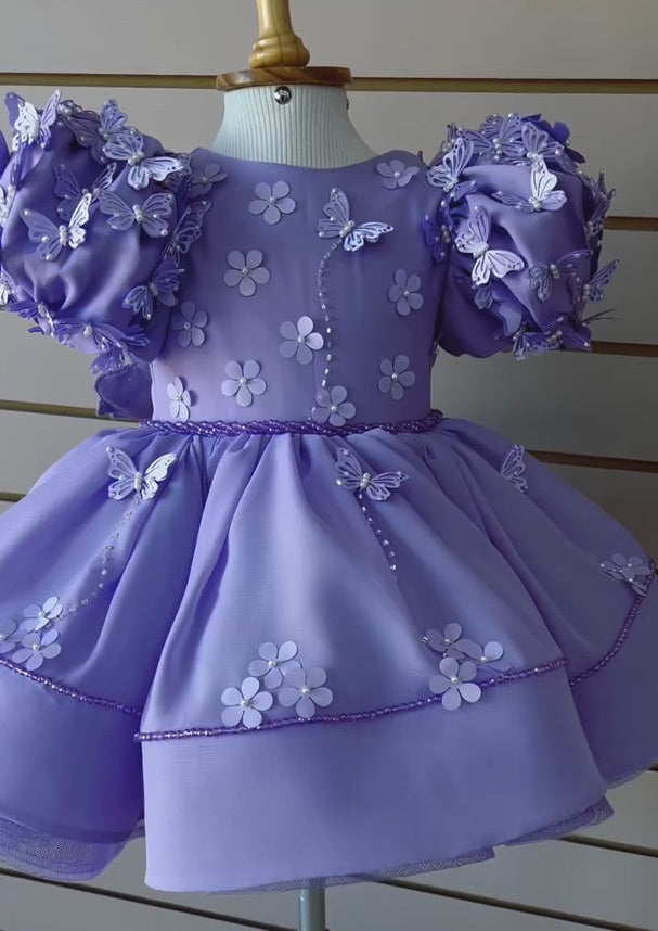 Little Girl Birthday Full-year Evening Dress Piano Performance Costume Girl - Cindi Book