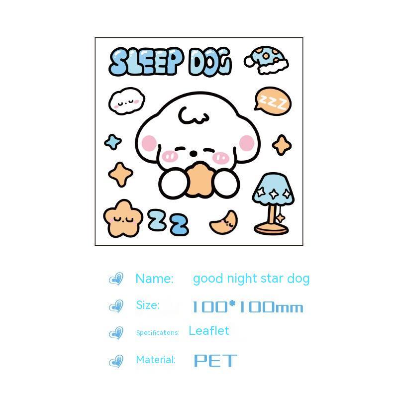 Cute Bear Clear Water Cup Stickers Children's Cartoon Korean Journal Material Mobile Phone Cup Decoration - Cindi Book