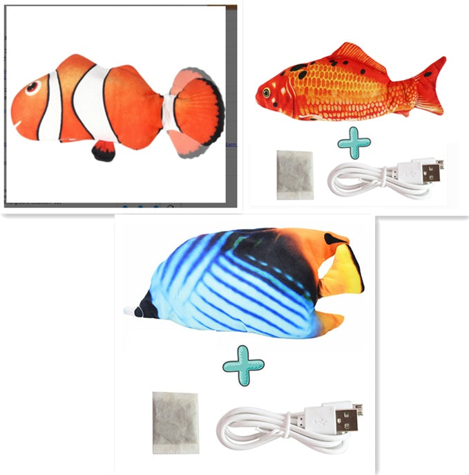 Electric Funny Cat Simulation Fish Beating Usb Jumping Cat Toy - Cindi Book