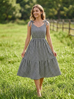 Rylee Faith Designs - Mommy & Me Adult Plaid Smocked Dress - alternate view 3