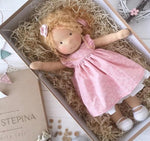 Handmade Plush Doll Golden Curly Girl Finished Product - Cindi Book