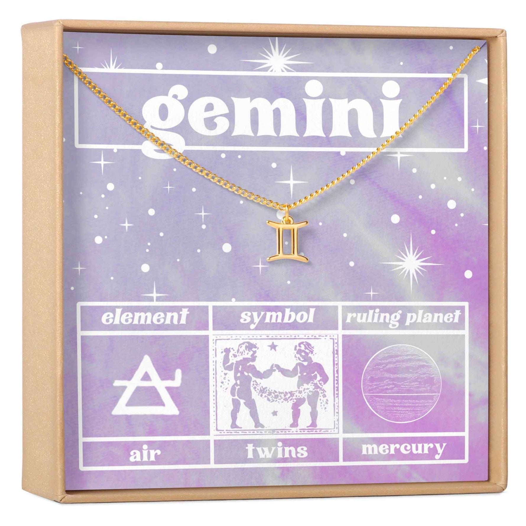 Celestial Gemini Zodiac Necklace