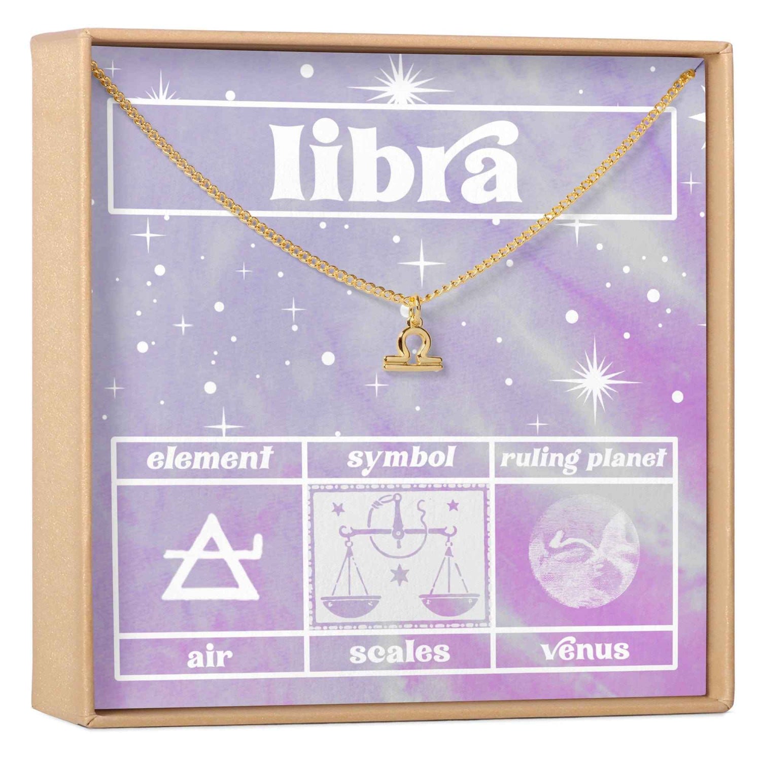 Celestial Libra Zodiac Necklace