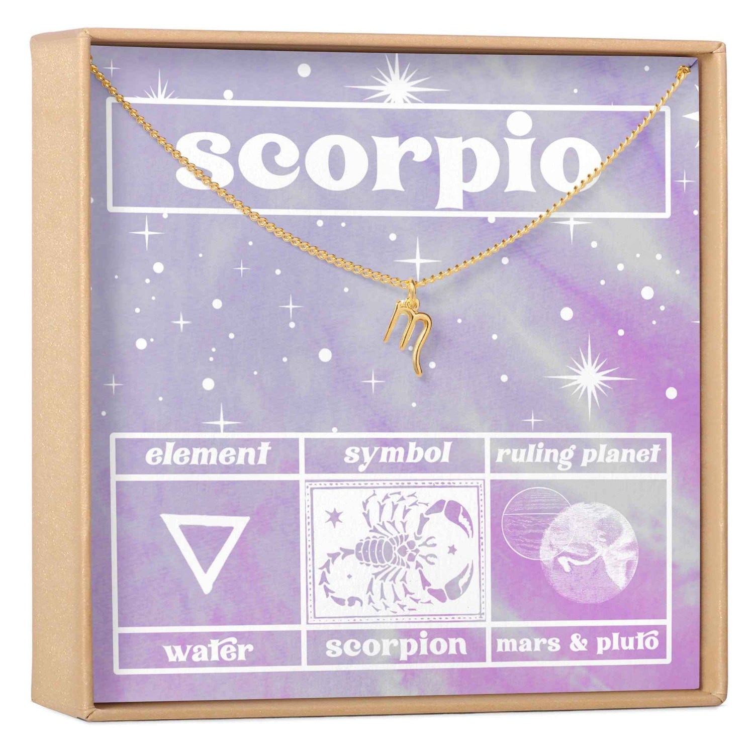 Celestial Scorpio Zodiac Necklace