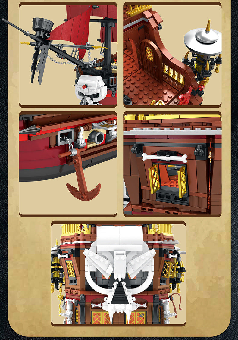 High-Difficulty Building Block Toy With Black Pearl Assembly Model Pieces - Cindi Book