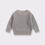 Simple Solid Color Girls' Round Neck Base Knitwear - Cindi Book
