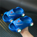 Kids Glowing Slippers Cartoon Car Sandals Children Sandals Anti Slip Boys Girls Luminous Slippers Summer Beach Shoes - Cindi Book