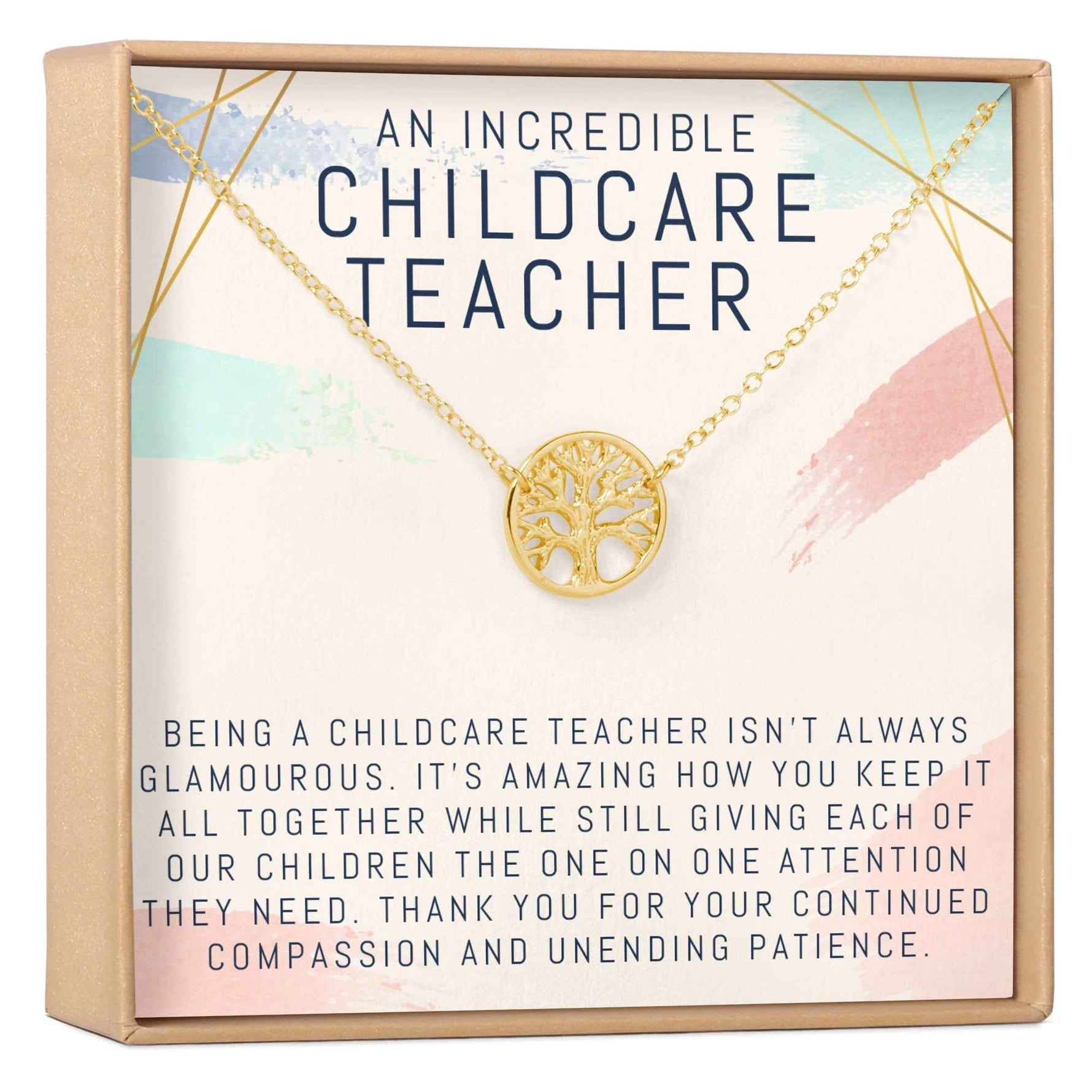 Childcare Teacher Necklace, Multiple Styles Jewelry