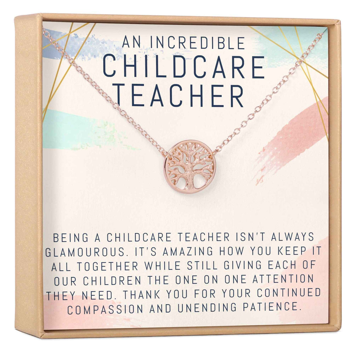 Childcare Teacher Necklace, Multiple Styles Jewelry