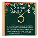 Christmas Gift for Art Teacher Linked Circles Necklace