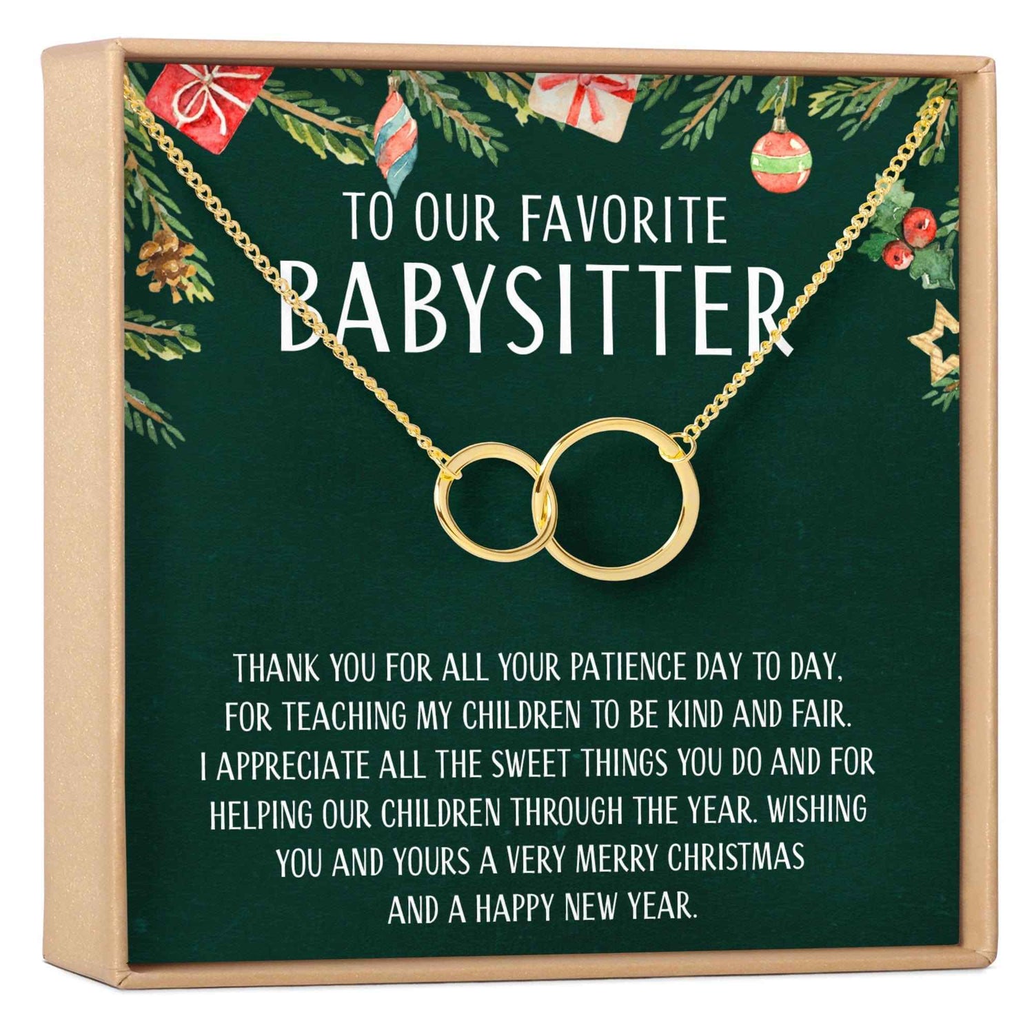 Christmas Gift for Babysitter Necklace, Multiple Styles