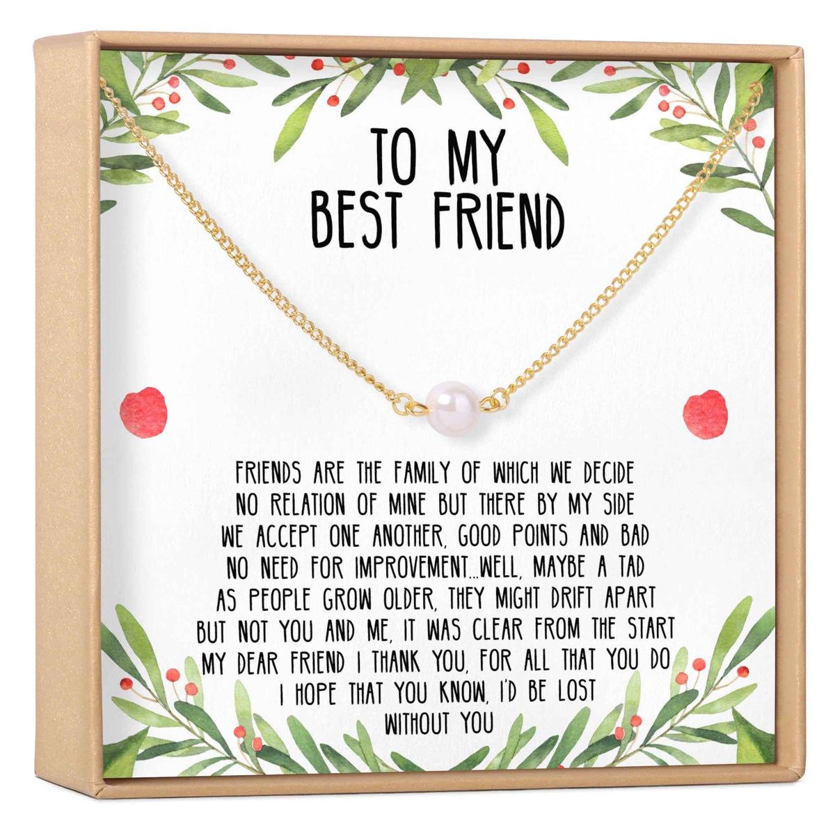 Christmas Gift for Best Friend Pearl Necklace
