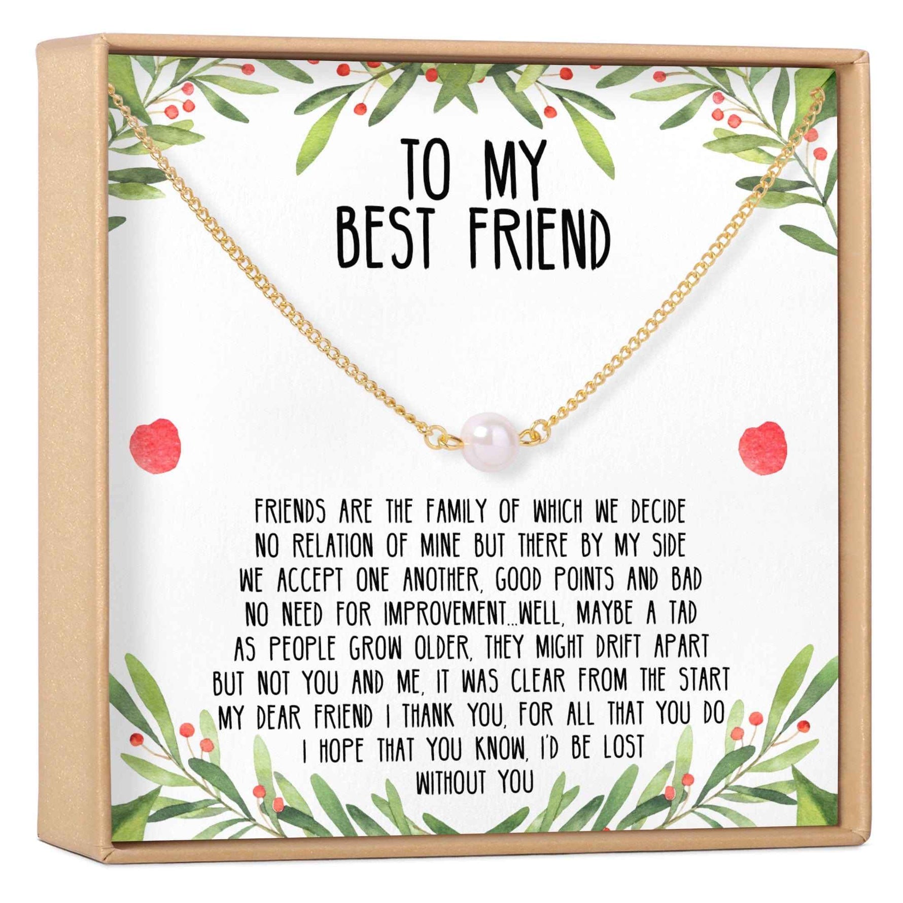Christmas Gift for Best Friend Pearl Necklace