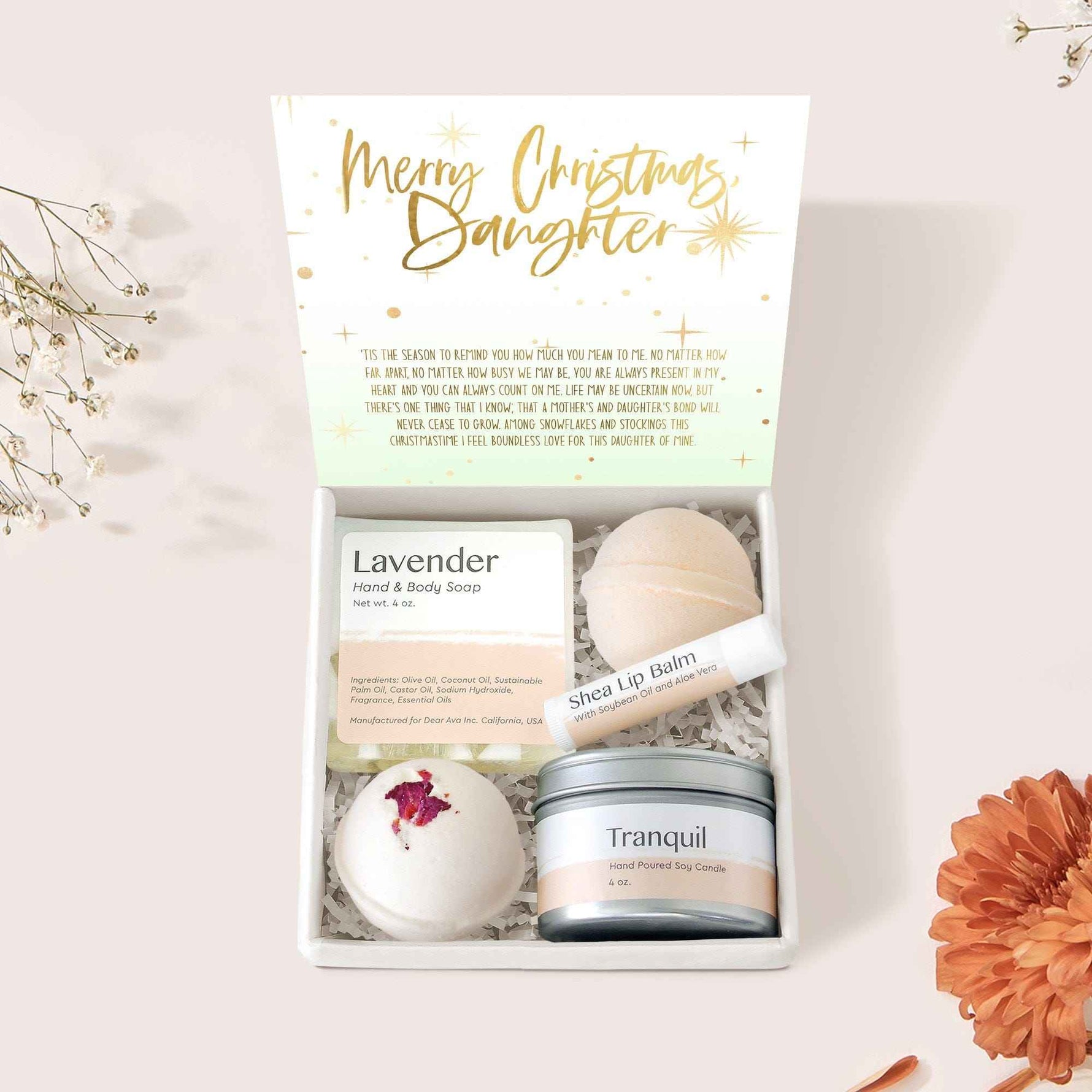 Christmas Gift for Daughter Compass Necklace Gift Box Set