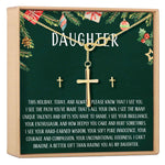 Christmas Gift for Daughter Cross earring and Necklace Set Jewelry Set