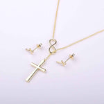 Christmas Gift for Daughter Cross earring and Necklace Set Jewelry Set