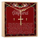 Christmas Gift for Girlfriend Cross earring and Necklace Set Jewelry Set