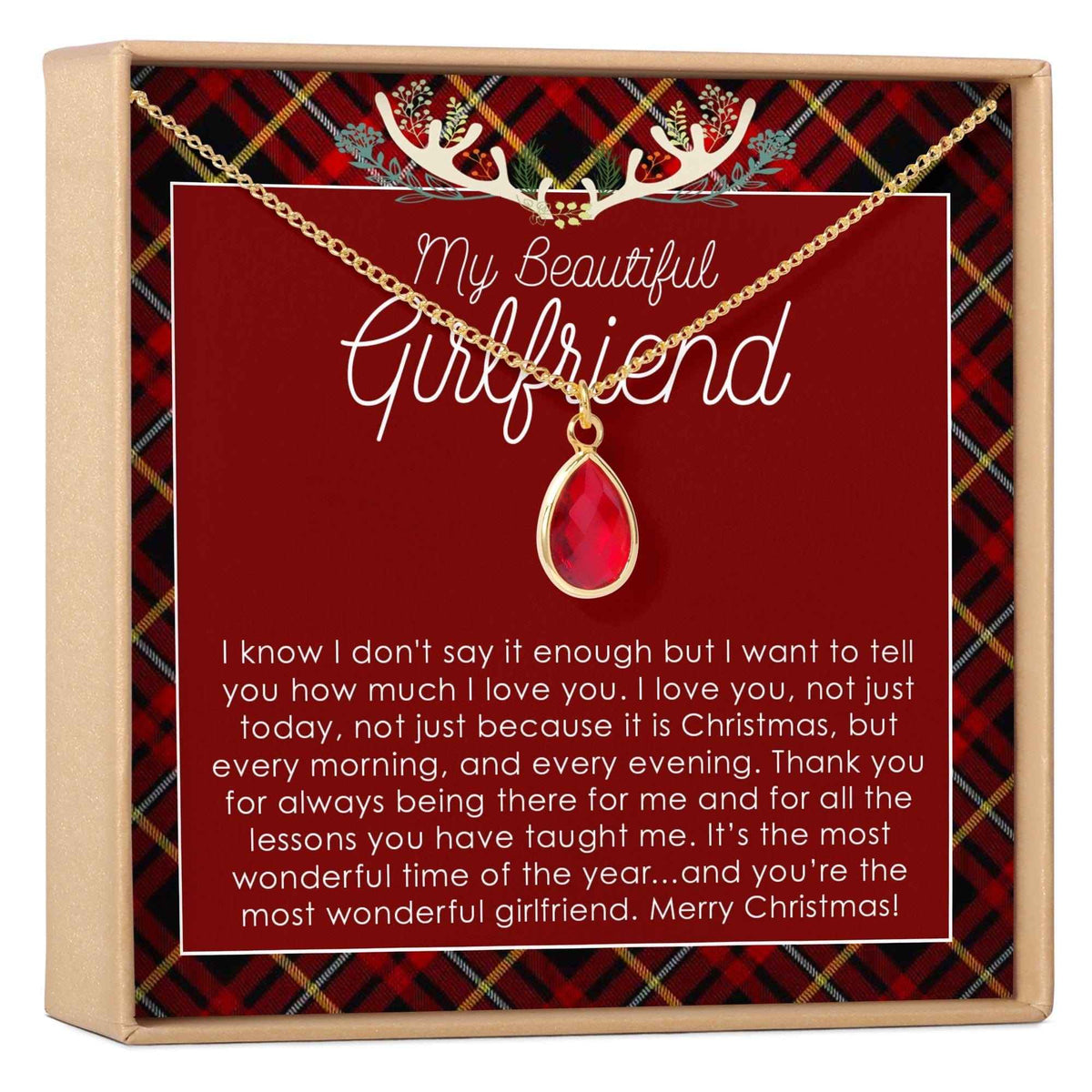 Christmas Gift for Girlfriend Gemstone Necklace