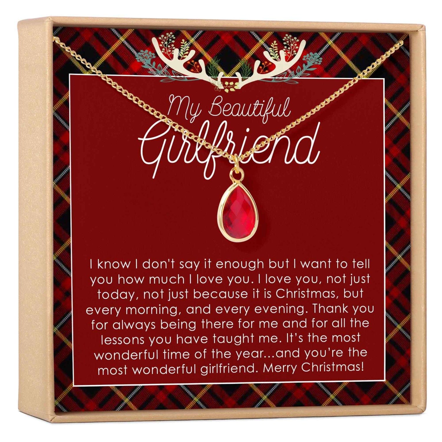Christmas Gift for Girlfriend Gemstone Necklace
