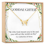Christmas Gift for Goddaughter Butterfly Pendant Necklace