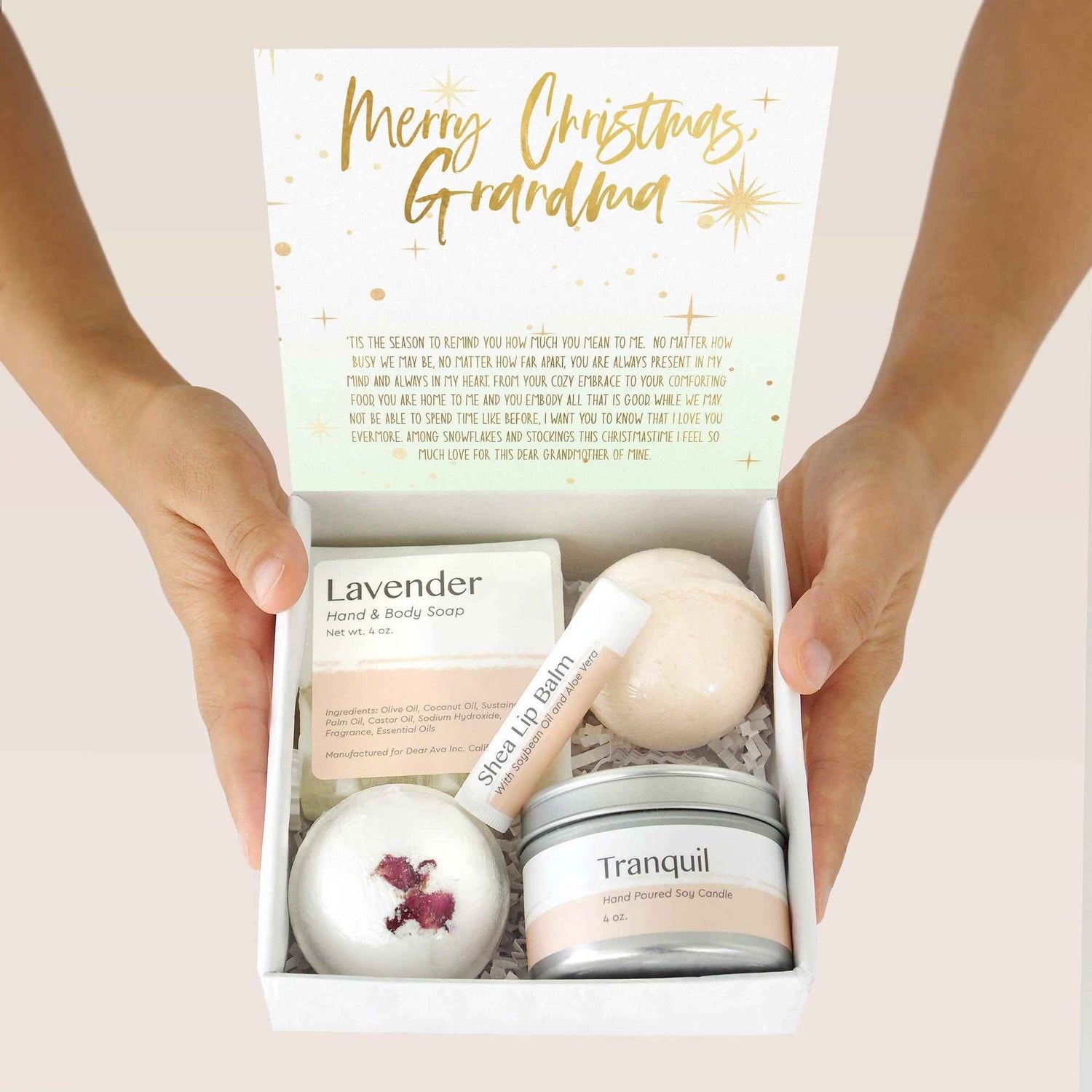 Christmas Gift for Grandmother Double Circle Necklace  Gift Box Set