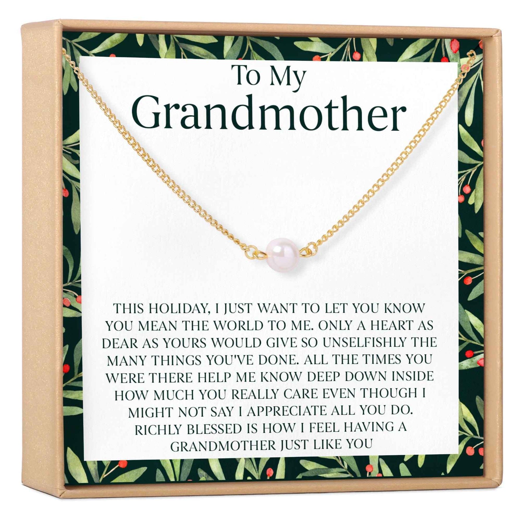 Christmas Gift for Grandmother Necklace, Multiple Styles
