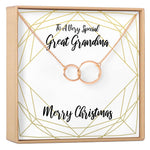 Christmas Gift for Great Grandma Necklace