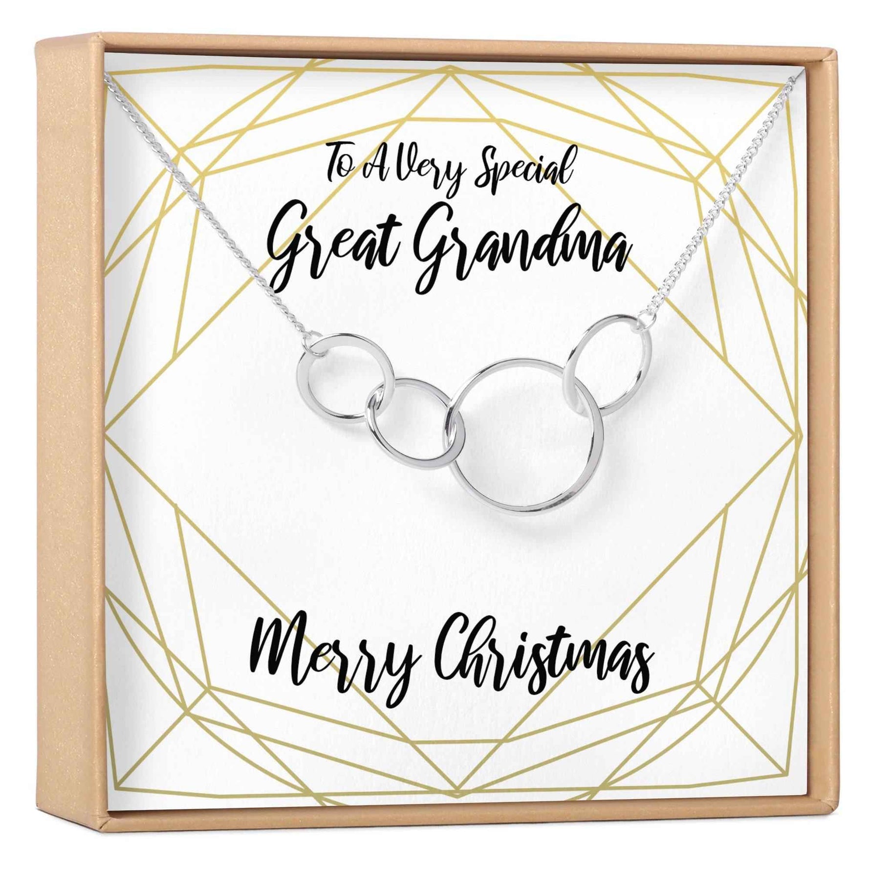 Christmas Gift for Great Grandma Necklace